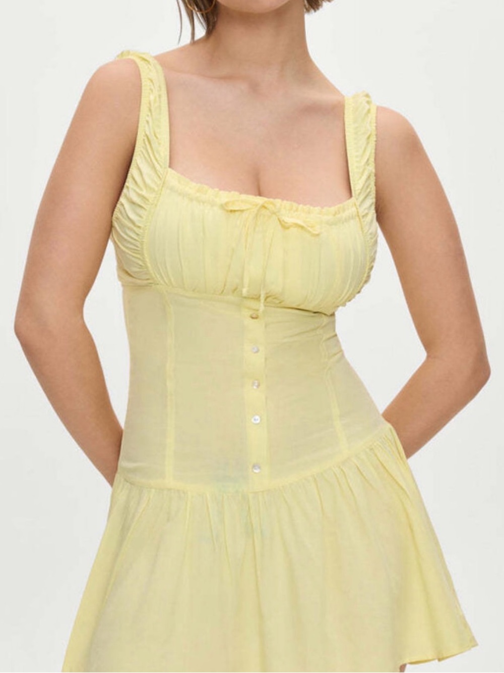 Like NEW!! Frankie’s Bikini Yellow Christa Dress